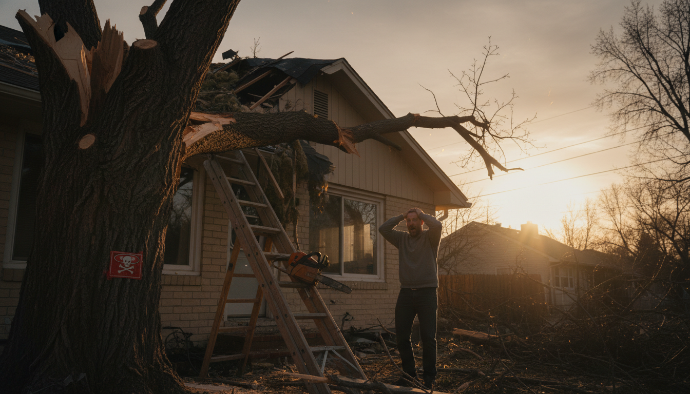 Illustrating The Hidden Dangers of DIY Tree Removal: Why Denver Homeowners Should Call Pros in Colorado